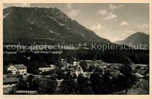 AK / Ansichtskarte Obergrainau Panorama Blick gegen Kramer Loisachtal und Fricken Obergrainau