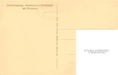 AK / Ansichtskarte Finkenberg_Tirol Soleleitungsweg Brunnhaus am Soeldenkoepfl mit Watzmann Finkenberg Tirol