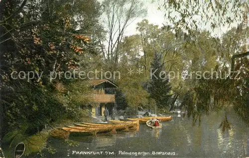 AK / Ansichtskarte Frankfurt_Main Palmengarten Bootshaus Frankfurt Main