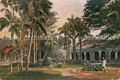 AK / Ansichtskarte Calcutta Zoological Gardens Kuenstlerkarte Calcutta