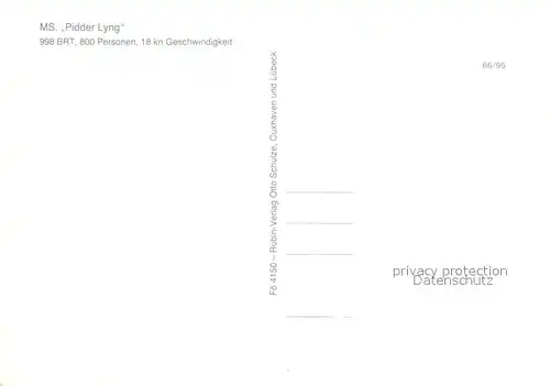 AK / Ansichtskarte Motorschiffe MS Pidder Lyng Gedicht Detlev von Liliencron Motorschiffe