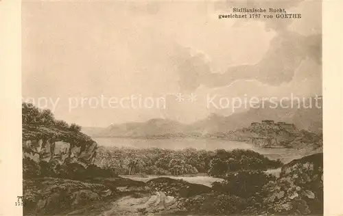 AK / Ansichtskarte Goethe_Johann_Wolfgang_von Sizilianische Bucht Verlag Ackermann Nr. 1783 Goethe_Johann