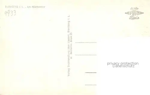 AK / Ansichtskarte Blomberg_Lippe Niederntor Blomberg Lippe