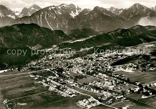 AK / Ansichtskarte Fuessen_Allgaeu mit Bad Faulenbach Fliegeraufnahme Fuessen Allgaeu