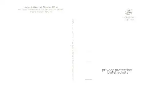 AK / Ansichtskarte Fuessen_Allgaeu mit Bad Faulenbach Fliegeraufnahme Fuessen Allgaeu