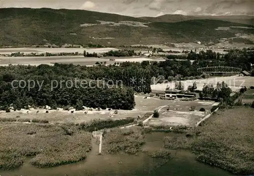 AK / Ansichtskarte Thielle am Neuenburgersee Fliegeraufnahme Thielle