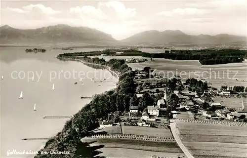 AK / Ansichtskarte Gollenshausen_Chiemsee Fliegeraufnahme Gollenshausen_Chiemsee