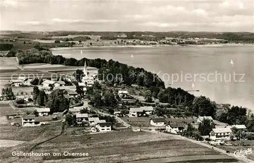 AK / Ansichtskarte Gollenshausen_Chiemsee Fliegeraufnahme Gollenshausen_Chiemsee