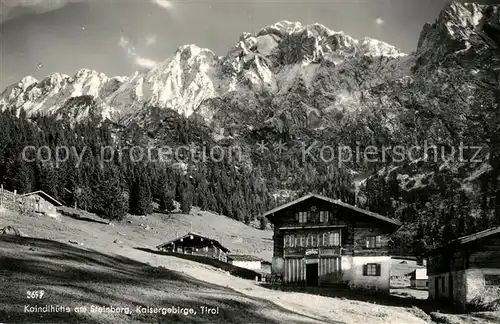 AK / Ansichtskarte Kaindlhuette am Steinberg mit Kaisergebirge Kaindlhuette