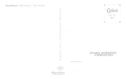 AK / Ansichtskarte Ichenhausen Marktplatz mit Kirche Ichenhausen