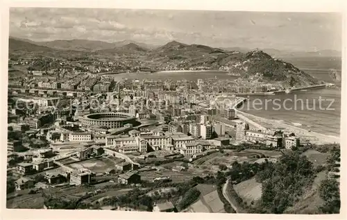 AK / Ansichtskarte San_Sebastian_Guipuzcoa Fliegeraufnahme San_Sebastian_Guipuzcoa