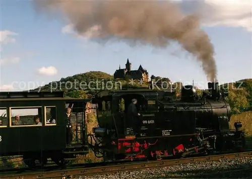 AK / Ansichtskarte Lokomotive Malletlok 99 6101 Schloss Wernigerode  Lokomotive