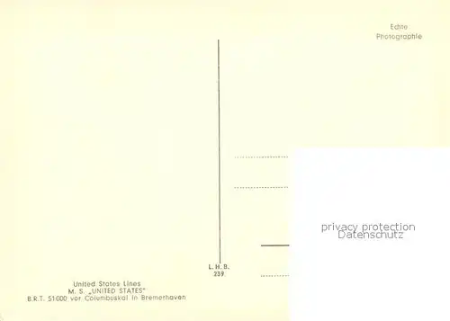 AK / Ansichtskarte Dampfer_Oceanliner M.S. United States  Dampfer Oceanliner