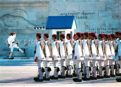 AK / Ansichtskarte Leibgarde_Wache Athen Evzonen  Leibgarde Wache