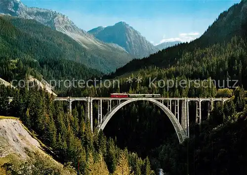 AK / Ansichtskarte Viadukte_Viaduc Langwieser Viadukt Arosa Eisenbahn Viadukte Viaduc