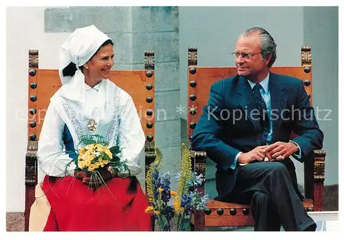 AK / Ansichtskarte Adel_Schweden Koenig Carl XVI. Gustaf Drottning Koenigin Silvia  Adel Schweden