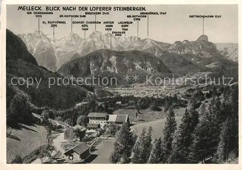 AK / Ansichtskarte Bad_Reichenhall Gasthaus Melleck Hinterhorn Gr. Ochsenhorn Bad_Reichenhall