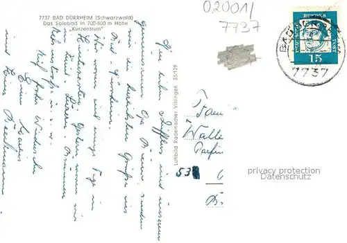 AK / Ansichtskarte Bad_Duerrheim Fliegeraufnahme Kurzentrum Bad_Duerrheim