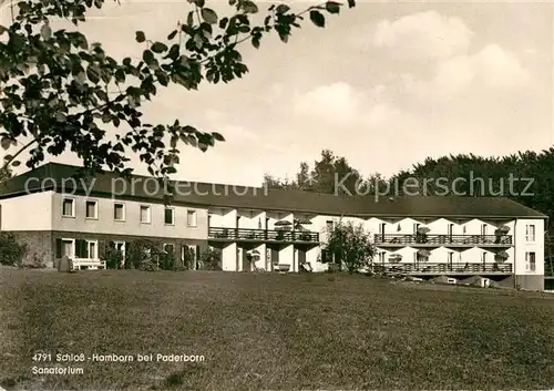 AK / Ansichtskarte Paderborn Schloss Hamborn Sanatorium Paderborn