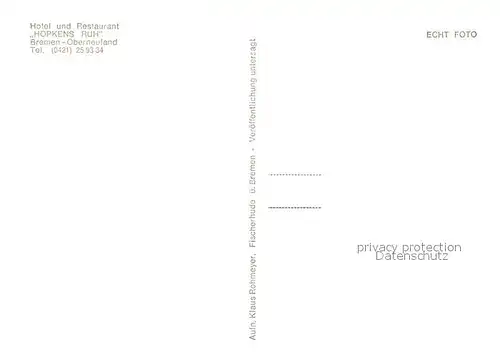 AK / Ansichtskarte Oberneuland Hotel Hopkens Ruh Oberneuland