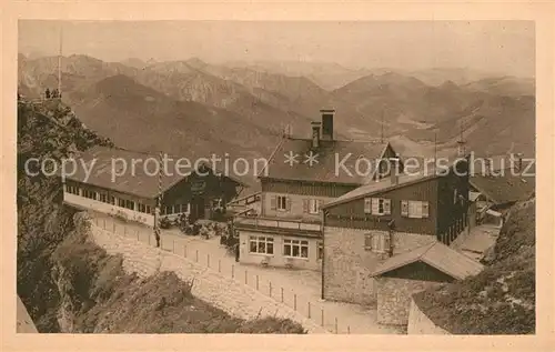 AK / Ansichtskarte Bayrischzell Touristenhaus am Wendelstein Mangfallgebirge Fernsicht Alpen Bayrischzell