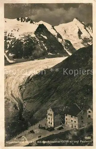 AK / Ansichtskarte Heiligenblut_Kaernten Glocknerhaus mit Grossglockner Pasterzegletscher Hohe Tauern Heiligenblut Kaernten