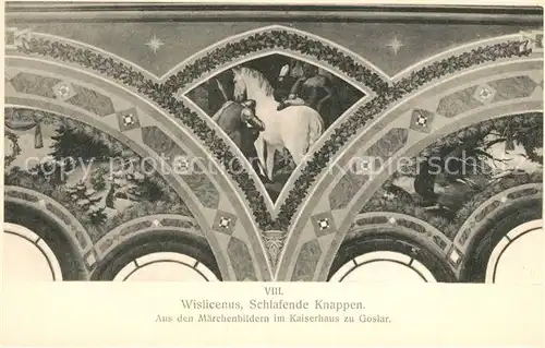 AK / Ansichtskarte Goslar Wislicenus Schlafende Knappen Maerchenbilder im Kaiserhaus Goslar