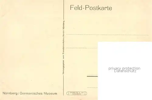 AK / Ansichtskarte Nuernberg Germanisches Museum Stadtmauer Nuernberg