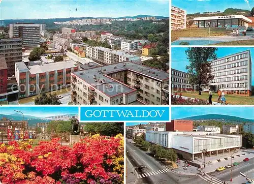 AK / Ansichtskarte Gottwaldov Sedmdesatitisicove okresni mesto Svedci o tom i nejnovejsi sidliste Jizni svahy Gottwaldov