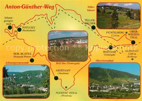 AK / Ansichtskarte Oberwiesenthal_Erzgebirge Anton Guenther Weg Tellerhaeuser Johanngeorgenstadt Bozi Dar  Oberwiesenthal Erzgebirge