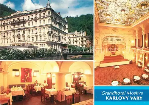 AK / Ansichtskarte Karlovy_Vary Grandhotel Moskva Gastraum Halle Karlovy Vary