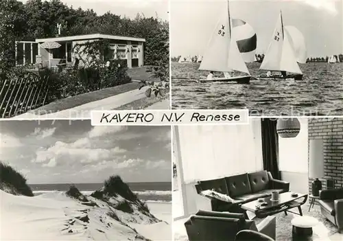 AK / Ansichtskarte Renesse Kavero Strand Segelboote Renesse