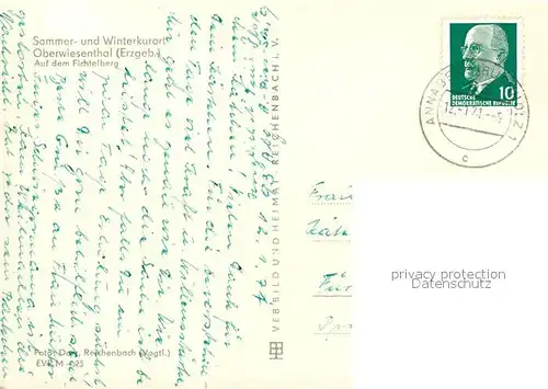 AK / Ansichtskarte Oberwiesenthal_Erzgebirge Fichtelberg Seilbahn Oberwiesenthal Erzgebirge