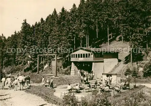 AK / Ansichtskarte Oberhof_Thueringen Schanze am Rennsteig Liftstation Oberhof Thueringen