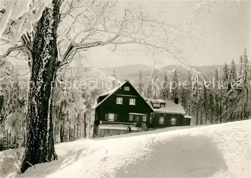 AK / Ansichtskarte Karpacz Holzhaus im Riesengebirge Karpacz