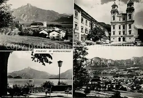 AK / Ansichtskarte Mondsee_Salzkammergut Kirche Mondsee Mondsee Salzkammergut