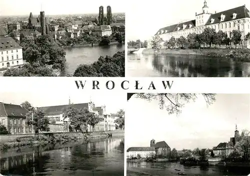AK / Ansichtskarte Wroclaw Widok ogolny Partien am Wasser Wroclaw