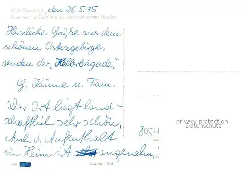 AK / Ansichtskarte Oberpoebel Ferienheim Restaurant des Reichsbahnamtes Dresden Oberpoebel