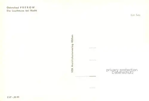 AK / Ansichtskarte Prerow_Ostseebad Leuchtturm bei Nacht Prerow_Ostseebad