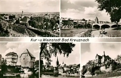 AK / Ansichtskarte Bad_Kreuznach Fliegeraufnahme Ellerbach Brueckenhaeuser Kauzenburg Bad_Kreuznach