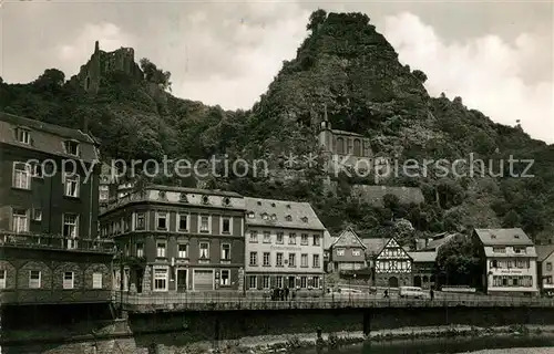 AK / Ansichtskarte Idar Oberstein Alte und Neue Burgruine mit Felsenkirche Idar Oberstein