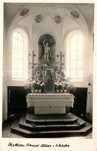 AK / Ansichtskarte Stetten_Bodensee Kirche Altar Stetten Bodensee