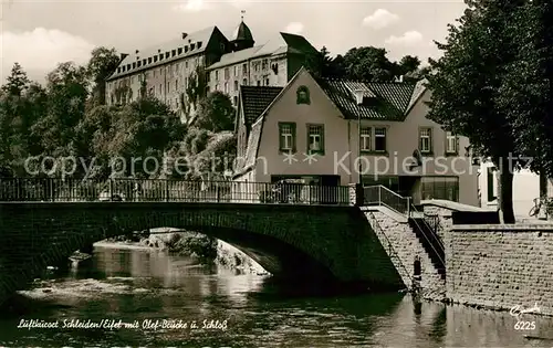 AK / Ansichtskarte Schleiden_Eifel Olefbruecke und Schloss Schleiden_Eifel
