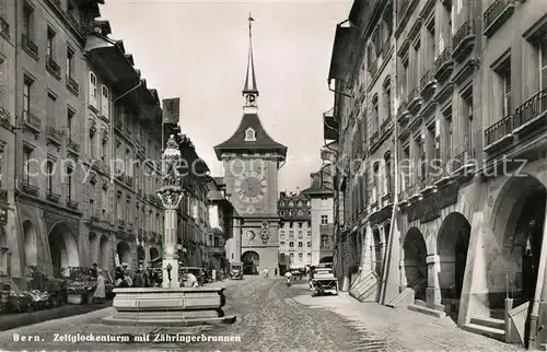 AK / Ansichtskarte Bern_BE Zeitglockenturm mit Zaehringerbrunnen Bern_BE