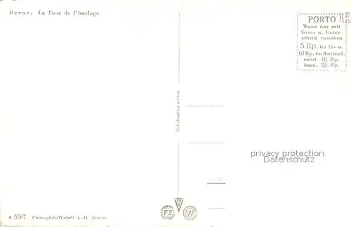 AK / Ansichtskarte Bern_BE Zeitglockenturm mit Zaehringerbrunnen Bern_BE