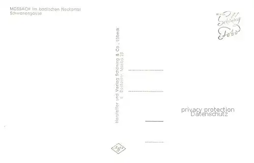 AK / Ansichtskarte Mosbach_Baden Schwanengasse Fachwerk Mosbach_Baden