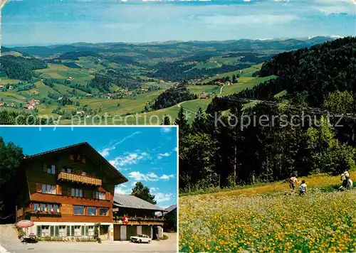 AK / Ansichtskarte Hulftegg Gasthaus Sennhof mit Blick ins Toggenburg Hulftegg