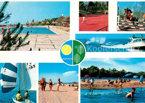 AK / Ansichtskarte Ca_Corniani Villaggio Turistico San Francesco Schwimmbad Strand Tennis Springreiten Segeln Ca_Corniani