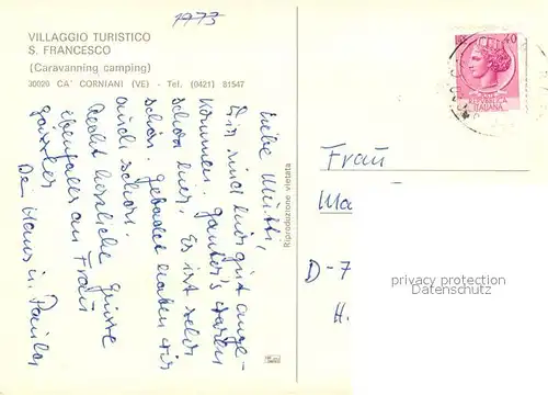 AK / Ansichtskarte Ca_Corniani Villaggio Turistico San Francesco Schwimmbad Strand Tennis Springreiten Segeln Ca_Corniani