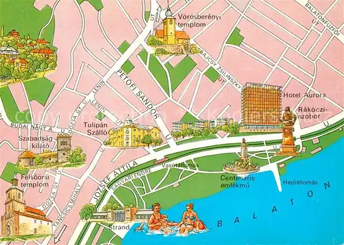 AK / Ansichtskarte Balatonalmadi Gebietskarte Balatonalmadi